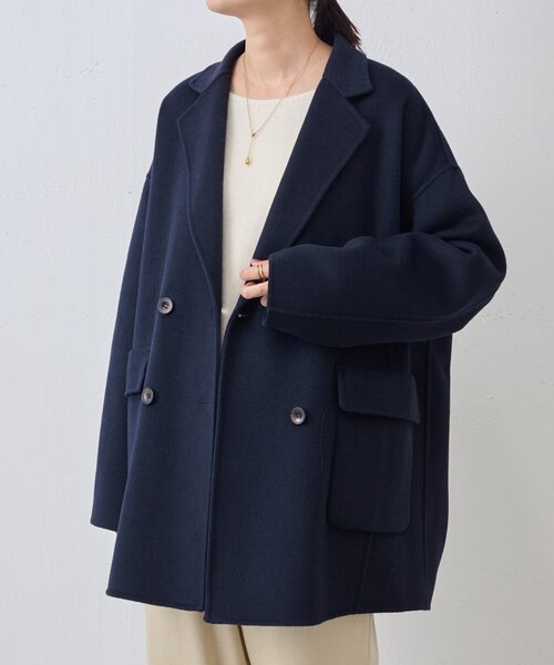 ビアズリー　カシミア混リバーPコート BEARDSLEY（ビアズリー） ピーコート pコート リバーPコート