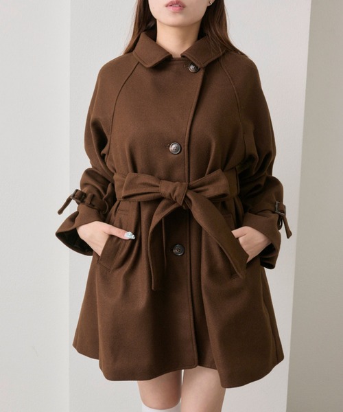 OLIVE des OLIVEステンカラーコート OLIVE des ステンカラーコート コート ミドルコート レディース