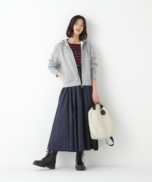 パーカー クッションダンボールジップパーカー レディース human woman パーカー クッションダンボールジップパーカー