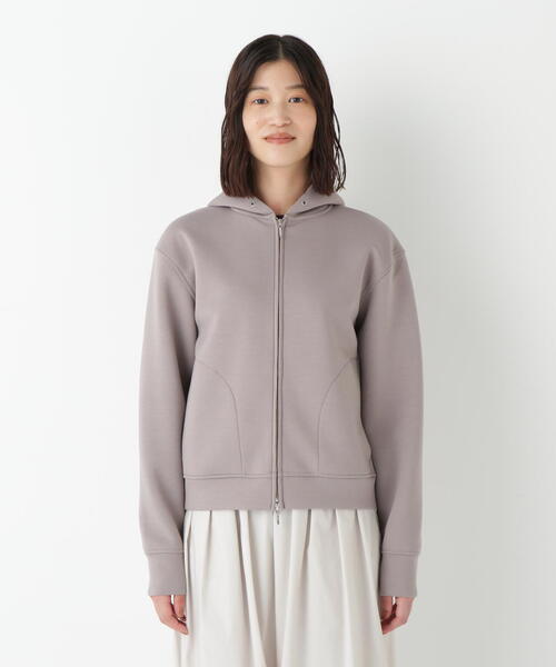 パーカー クッションダンボールジップパーカー レディース human woman パーカー クッションダンボールジップパーカー