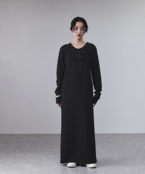 adam et ropé Wフェイスジャージーセットワンピース ADAM ET ROPE'（アダムエロペ） ワンピース 「サステナブル」Wフェイス