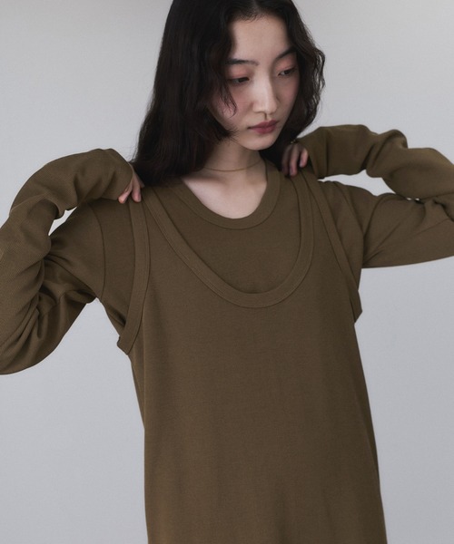 ADAM ET ROPE'（アダムエロペ） ワンピース 「サステナブル」Wフェイス