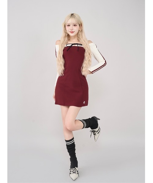 Darich ブラック ニーハイブーツ XL ダーリッチ Darich ラインニットニーハイブーツ （ブラック