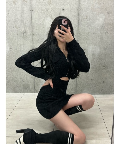 Darich（ダーリッチ） ブーツ ラインニットニーハイブーツ レディース