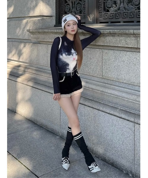 Darich（ダーリッチ） ブーツ ラインニットニーハイブーツ レディース