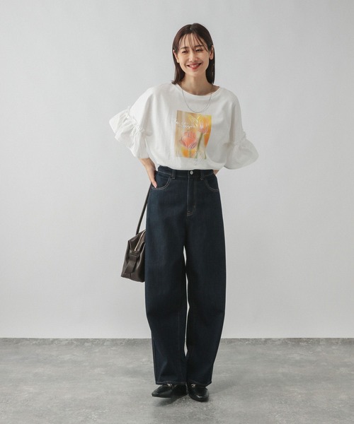 tシャツ リメイク風フリルプリント7分袖/589278 レディース | GLOBAL WORK | 11