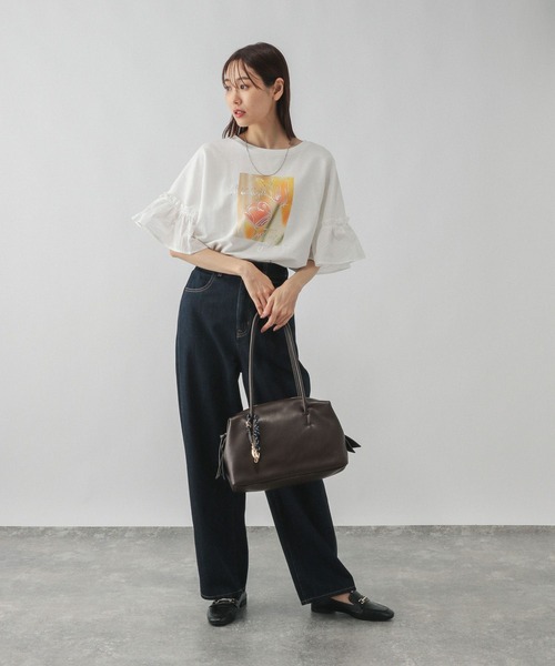 tシャツ リメイク風フリルプリント7分袖/589278 レディース | GLOBAL WORK | 12