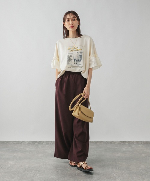 tシャツ リメイク風フリルプリント7分袖/589278 レディース | GLOBAL WORK | 15
