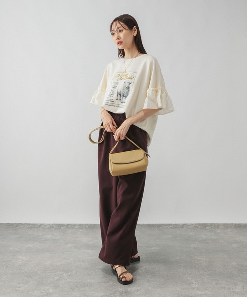 tシャツ リメイク風フリルプリント7分袖/589278 レディース | GLOBAL WORK | 16