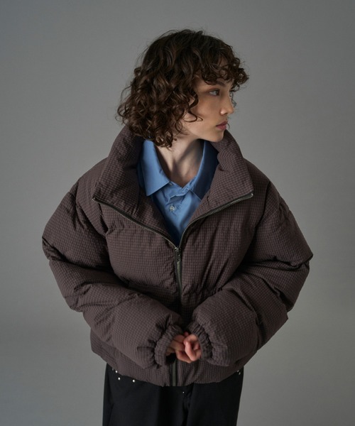 ONCILY（オンシェリー） ブルゾン アウター CHECKED PADDING STAND