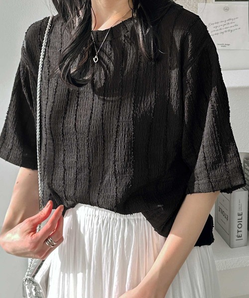 「GeeRA」 半袖Tシャツ MEDIUM モカ レディース_画像5