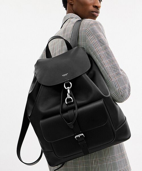 希少 COACH デイパック リュック A4 PC収納 BLACK バックパック florist デイバック リュック 「A4収納可/軽量」「防水