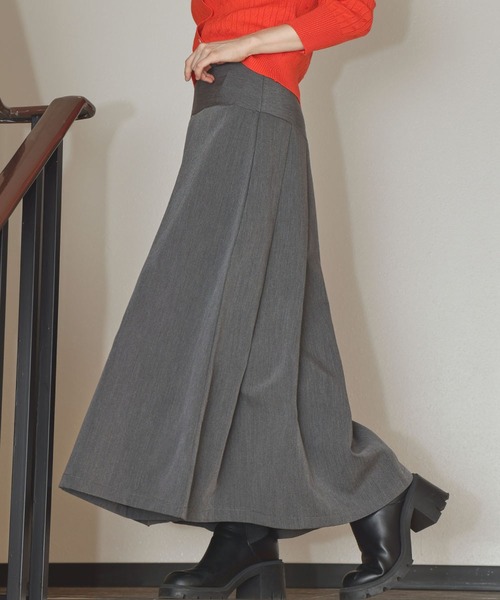 Ampirula スカート 「2025AW」ボックスプリーツ ロングスカート