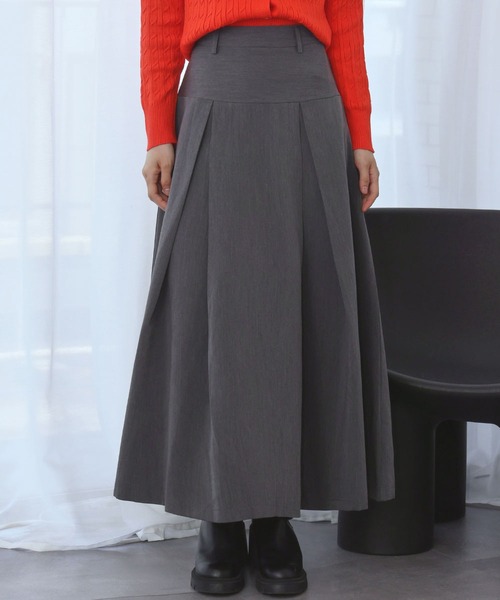 Ampirula スカート 「2025AW」ボックスプリーツ ロングスカート