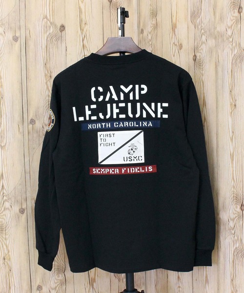 AVIREX（アヴィレックス） tシャツ CAMP LEJEUNE PATCHED L/S T-SHIRT