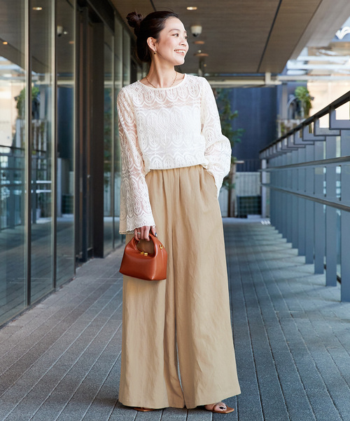 「B.C STOCK」 イージーパンツ FREE ベージュ系その他 レディース_画像2