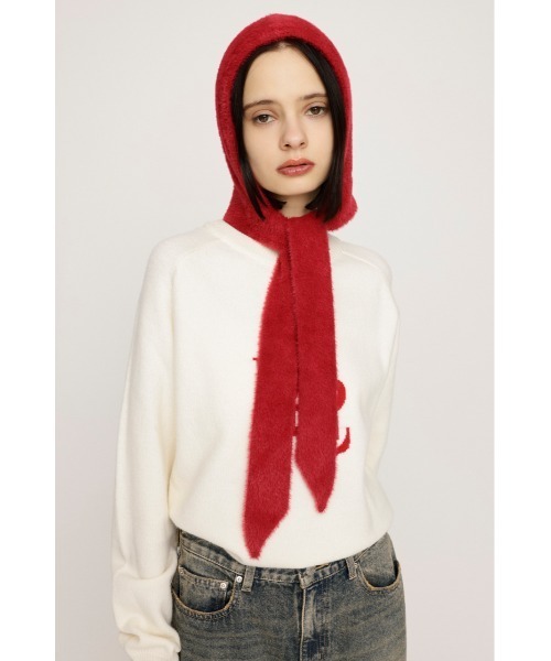 SLY（スライ） ニット帽 ニットキャップ SHAGGY RIBBON BALACLAVA