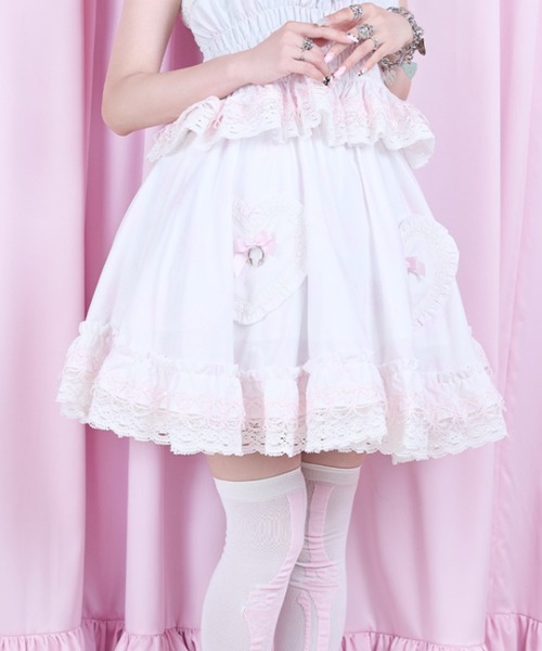 AVENCHUMU スカート Skull illustration print heart skirt : ZOZOTOWN 