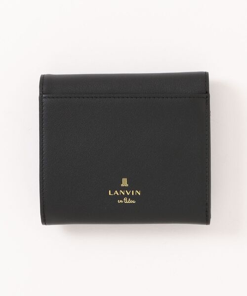 LANVIN en Bleu 二つ折り財布 ブラック LANVIN en Bleu ミニ 二つ折り 二つ折り財布 財布 イエナ 二つ折り中