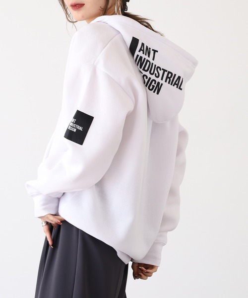 FUNALIVE（ファンアライブ） パーカー 刺繍ワッペンロゴ ワイド