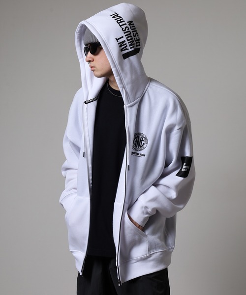 FUNALIVE（ファンアライブ） パーカー 刺繍ワッペンロゴ ワイド