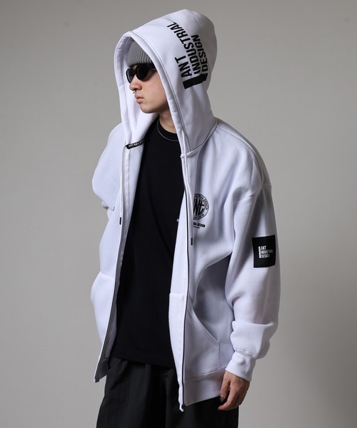 FUNALIVE（ファンアライブ） パーカー 刺繍ワッペンロゴ ワイド