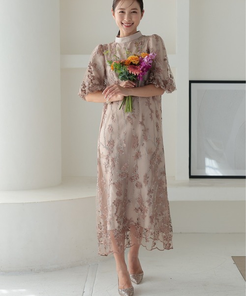 「PREFERIR」 「harmode」半袖ワンピース SMALL チャコールグレー レディース_画像5