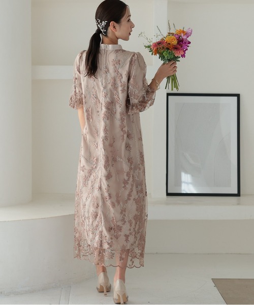 「PREFERIR」 「harmode」半袖ワンピース SMALL チャコールグレー レディース_画像6