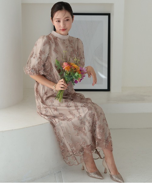 「PREFERIR」 「harmode」半袖ワンピース SMALL チャコールグレー レディース_画像7