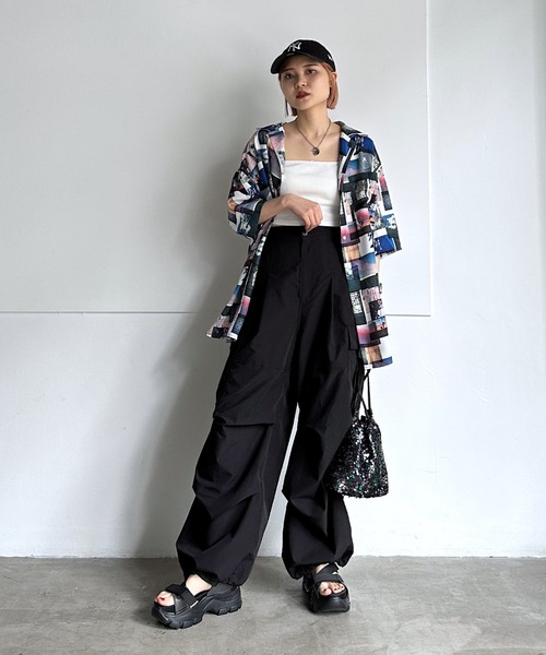 「PAGEBOY」 半袖シャツ FREE ブルー レディース_画像8