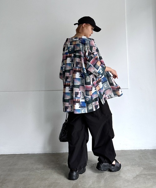 「PAGEBOY」 半袖シャツ FREE ブルー レディース_画像9