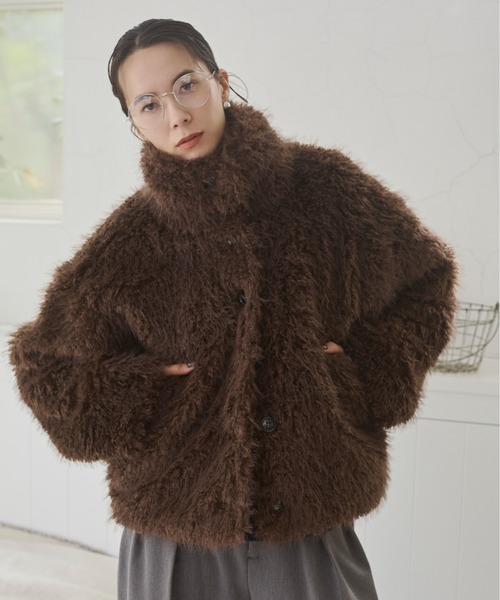 SHAGGIE フェイクファージャケット　ブルゾン　アウター　シャギー ANGIE ブルゾン アウター シャギーファーフェイクファーブルゾン