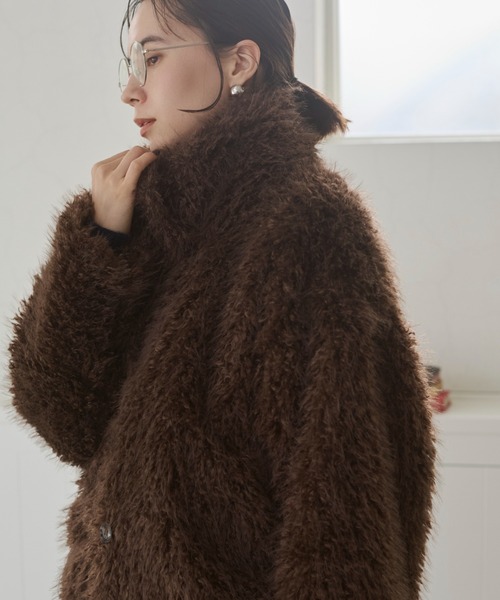 ARMANI JEANS ファージャケット　ファーブルゾン　フェイクファー Armani Jeans ファージャケット 40 - メルカリ