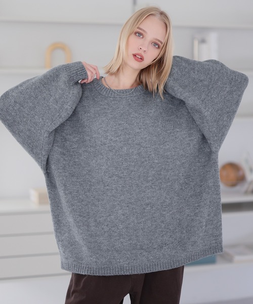 ROCHEM（ローシェン） セーター ニット バルーンスリーブメランジ