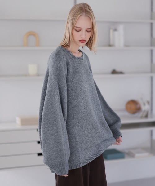 ROCHEM（ローシェン） セーター ニット バルーンスリーブメランジ