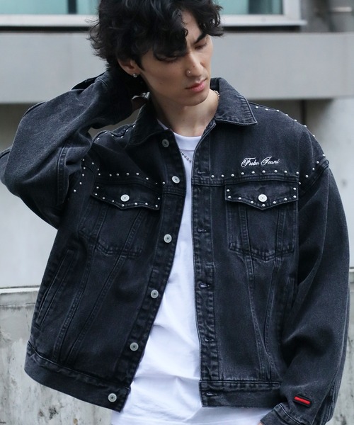 FUBU（フブ） デニムジャケット gジャン Studs Denim Jacket