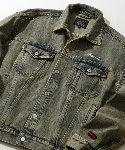 FUBU（フブ） デニムジャケット gジャン Studs Denim Jacket