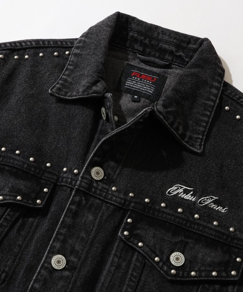 FUBU（フブ） デニムジャケット gジャン Studs Denim Jacket