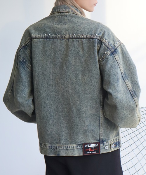 FUBU（フブ） デニムジャケット gジャン Studs Denim Jacket