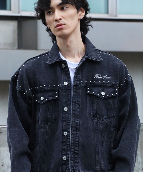 FUBU（フブ） デニムジャケット gジャン Studs Denim Jacket