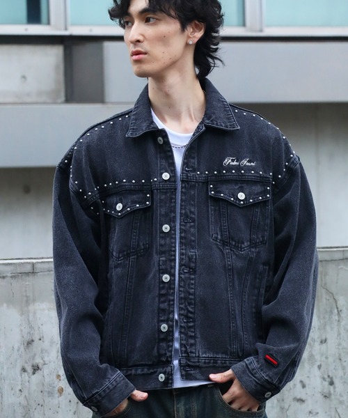 FUBU（フブ） デニムジャケット gジャン Studs Denim Jacket