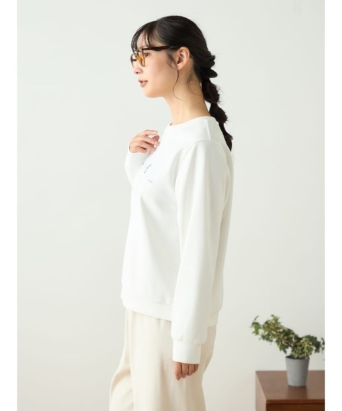 LOUNIE ビジュー プルオーバー ホワイト フリーサイズ トップス tシャツ 「WEB限定」ビジュー刺繍プルオーバー FURRY レディース