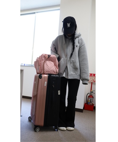ボストンバッグ 「大容量 キャリーオン対応」キルティング 旅行バッグ