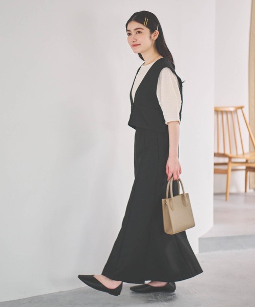 「mil」 ノースリーブワンピース X-SMALL サンドベージュ レディース_画像3