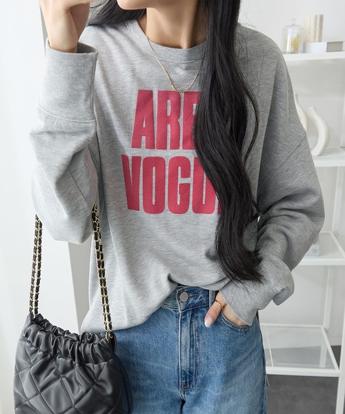 トレーナー スウェット フロッキーロゴスウェット レディース