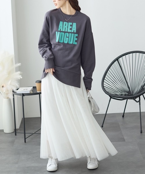 トレーナー スウェット フロッキーロゴスウェット レディース