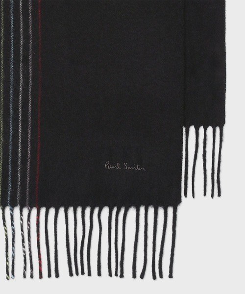 Paul Smith ポールスミス カシミヤ イギリス製 超美品 マフラー Paul Smith（ポール・スミス） マフラー ハーフストライプ カシミヤ