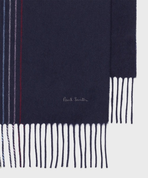 Paul Smith（ポール・スミス） マフラー ハーフストライプ カシミヤ