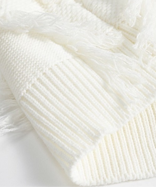 カーディガン Asymmetry Fringe Block Cardigan メンズ_6