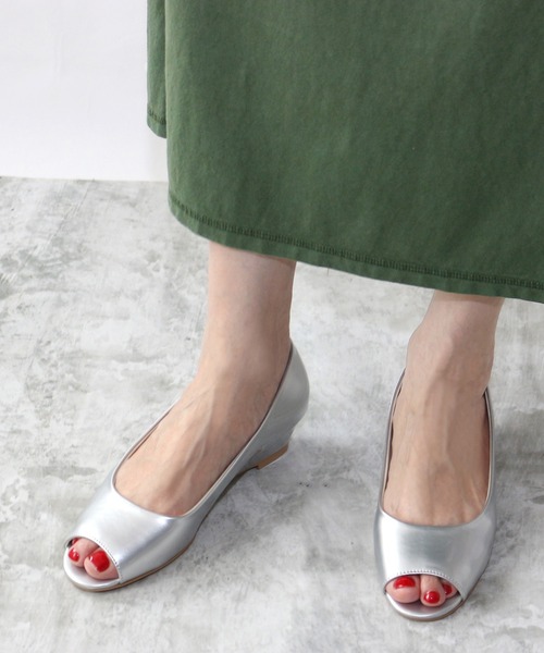 「Fin」 パンプス 22.5cm シルバー レディース_画像8